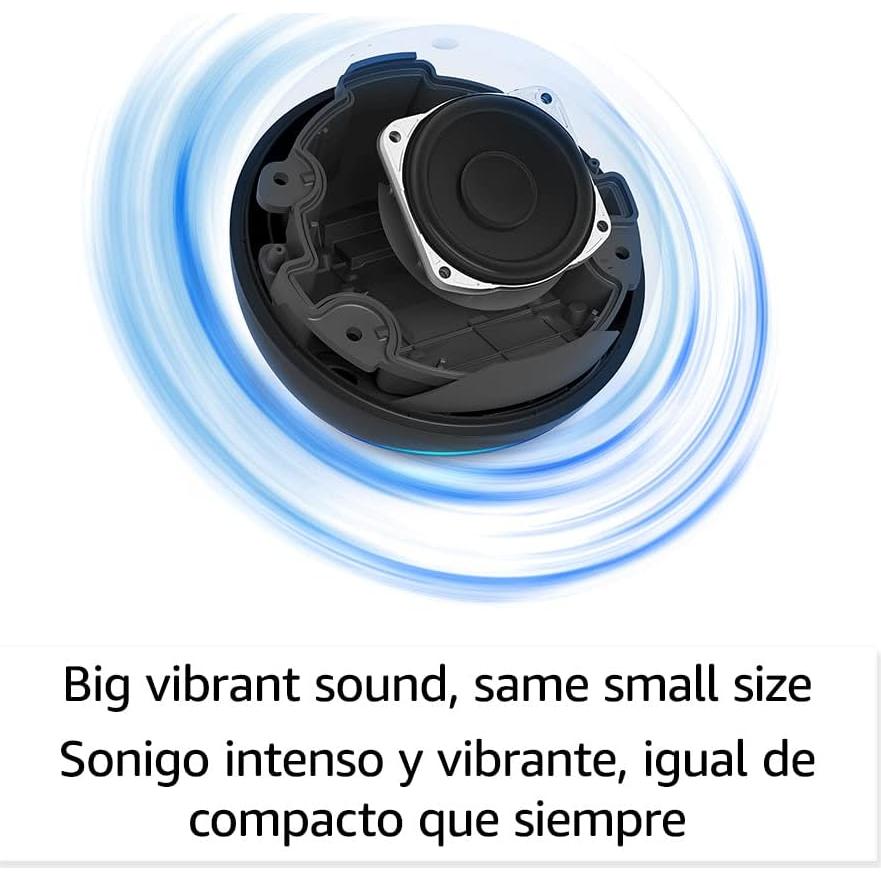 Echo Dot (5th Gen, 2022 release) | International Version with EU Power Adaptor | Smart speaker with Alexa | Charcoal