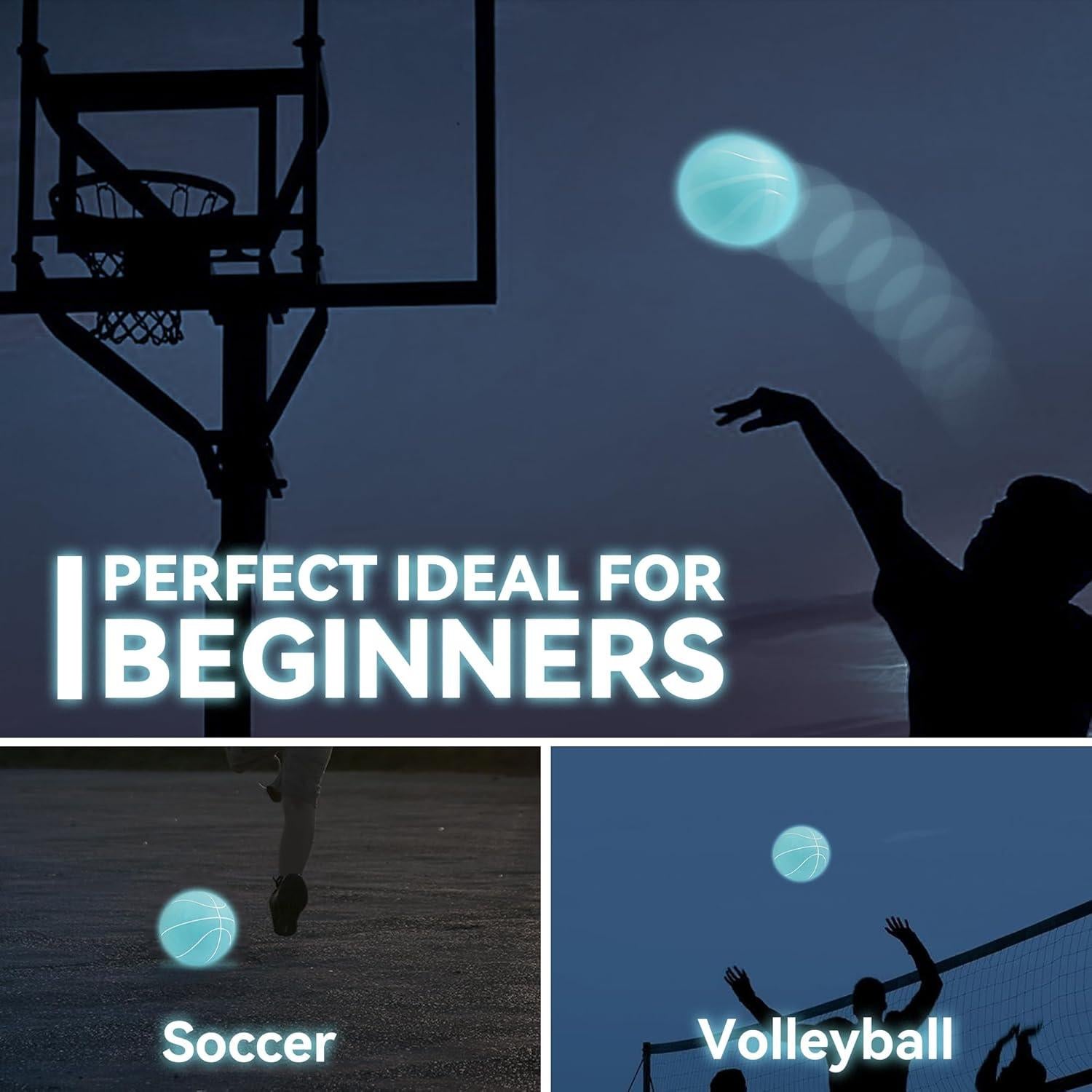 Balones de Baloncesto Mini Fastes que Brillan en la Oscuridad - 4 Piezas