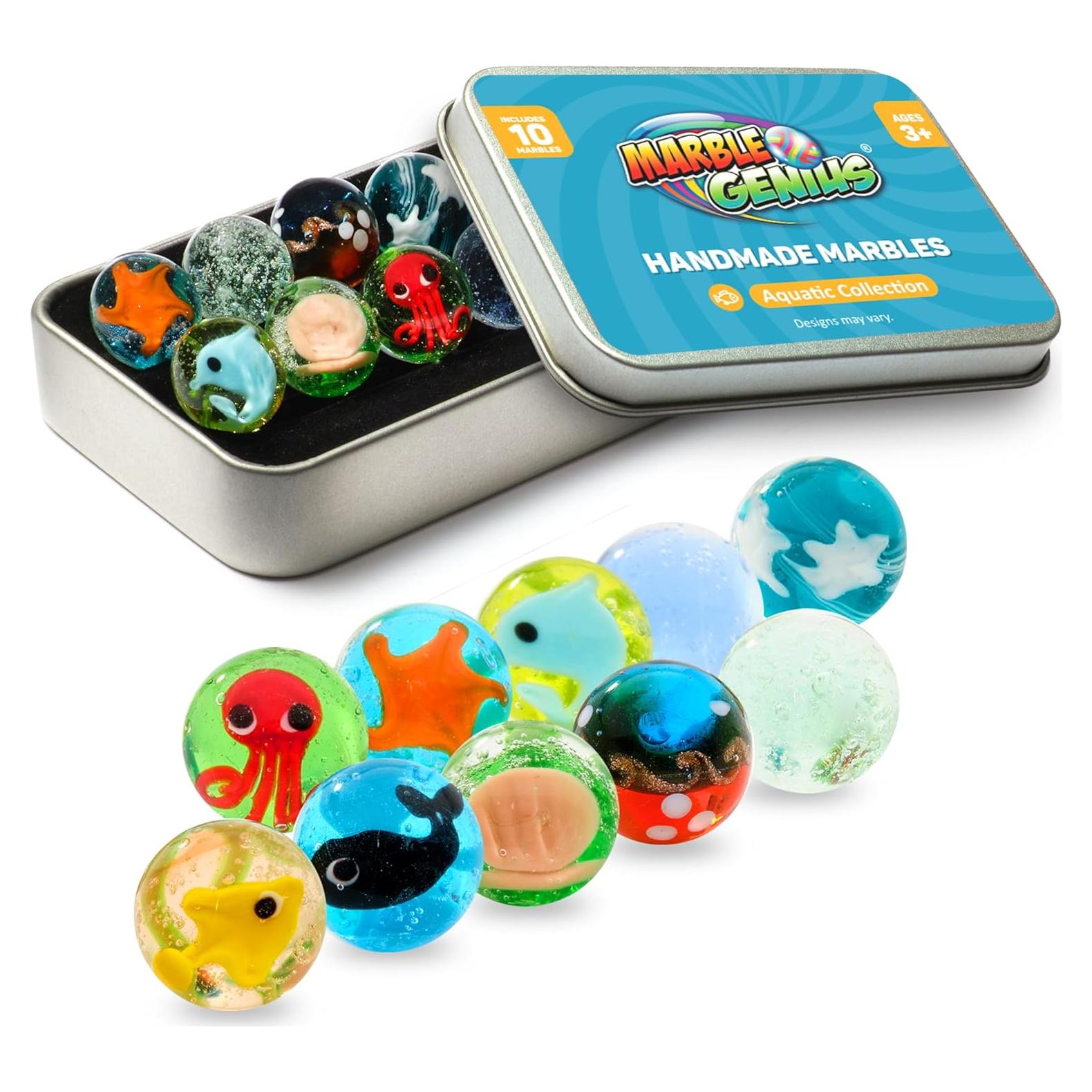 Canicas Acuáticas Marble Genius, 16mm, 10 Piezas de Vidrio