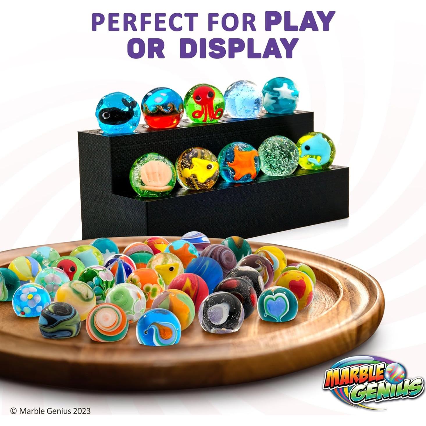 Canicas Acuáticas Marble Genius, 16mm, 10 Piezas de Vidrio