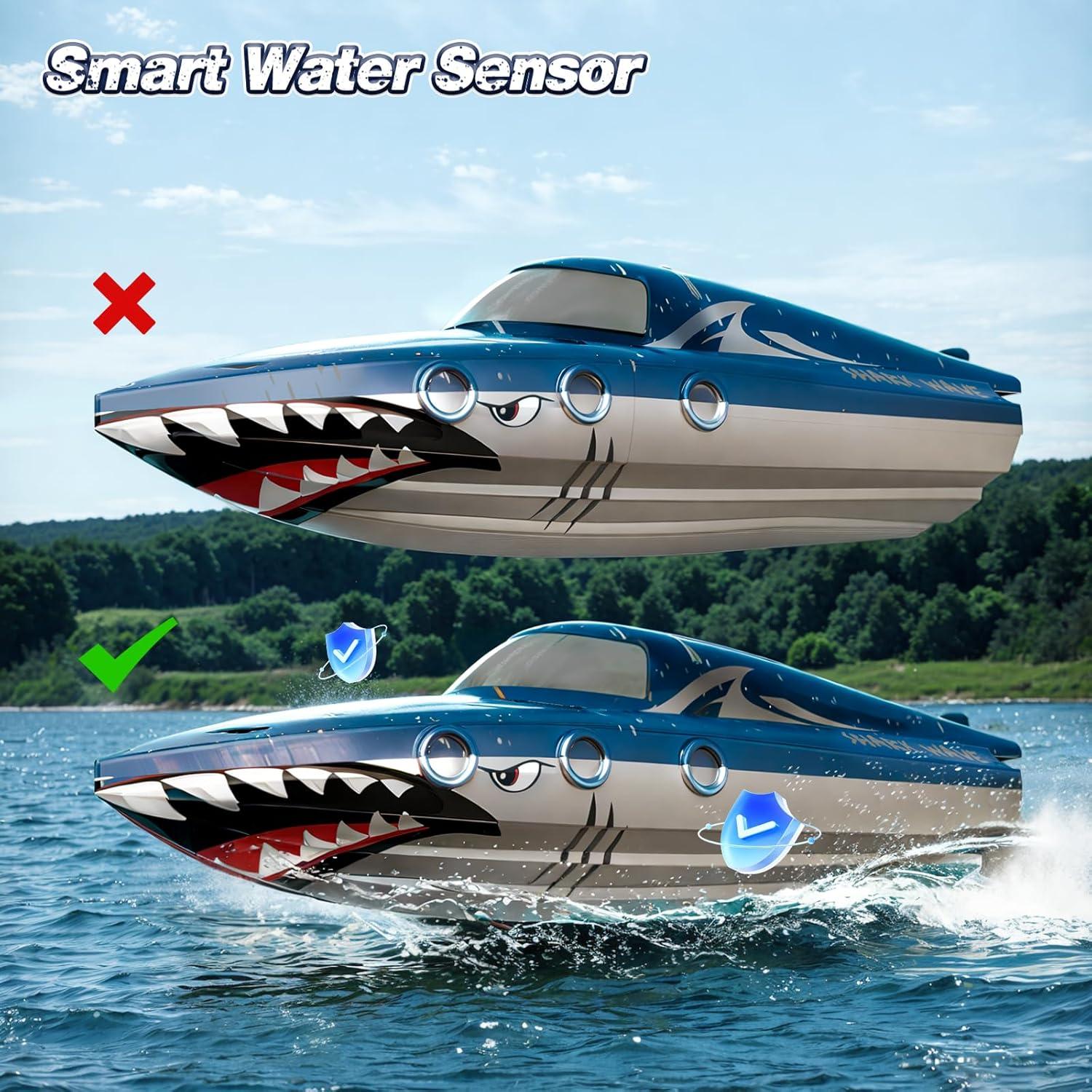 Barco de Carreras RC JOI MEW Shark Azul 50 Min Impermeable