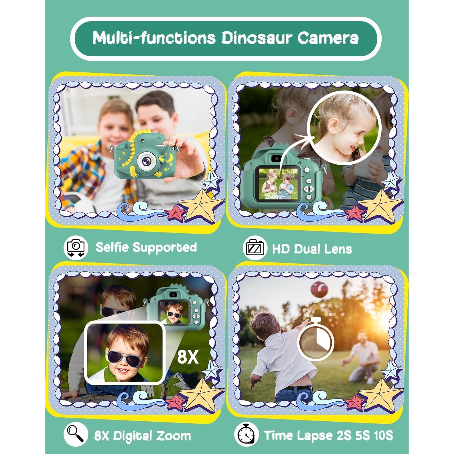 Cámara Digital para Niños GREENKINDER 20MP HD 1080p Verde