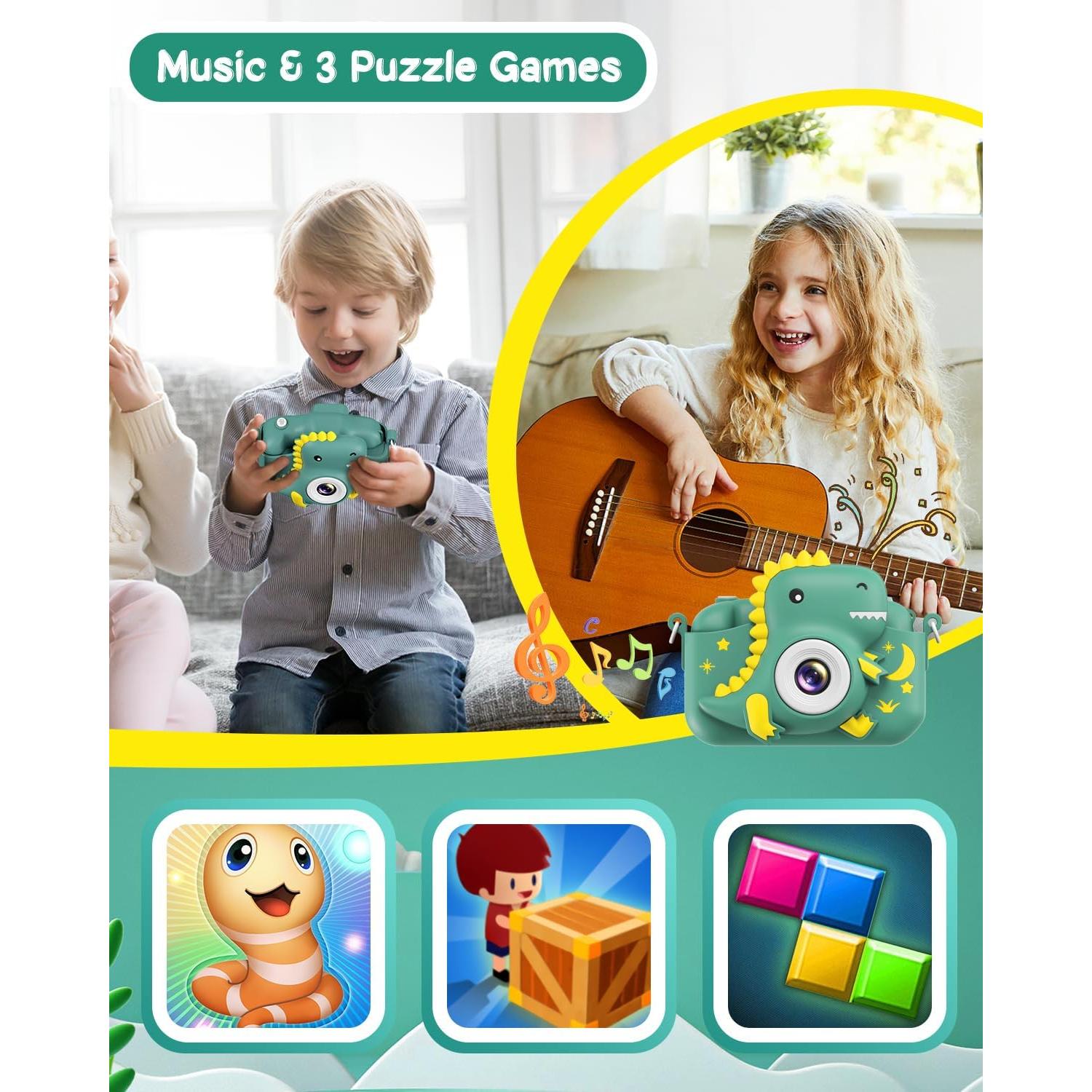 Cámara Digital para Niños GREENKINDER 20MP HD 1080p Verde