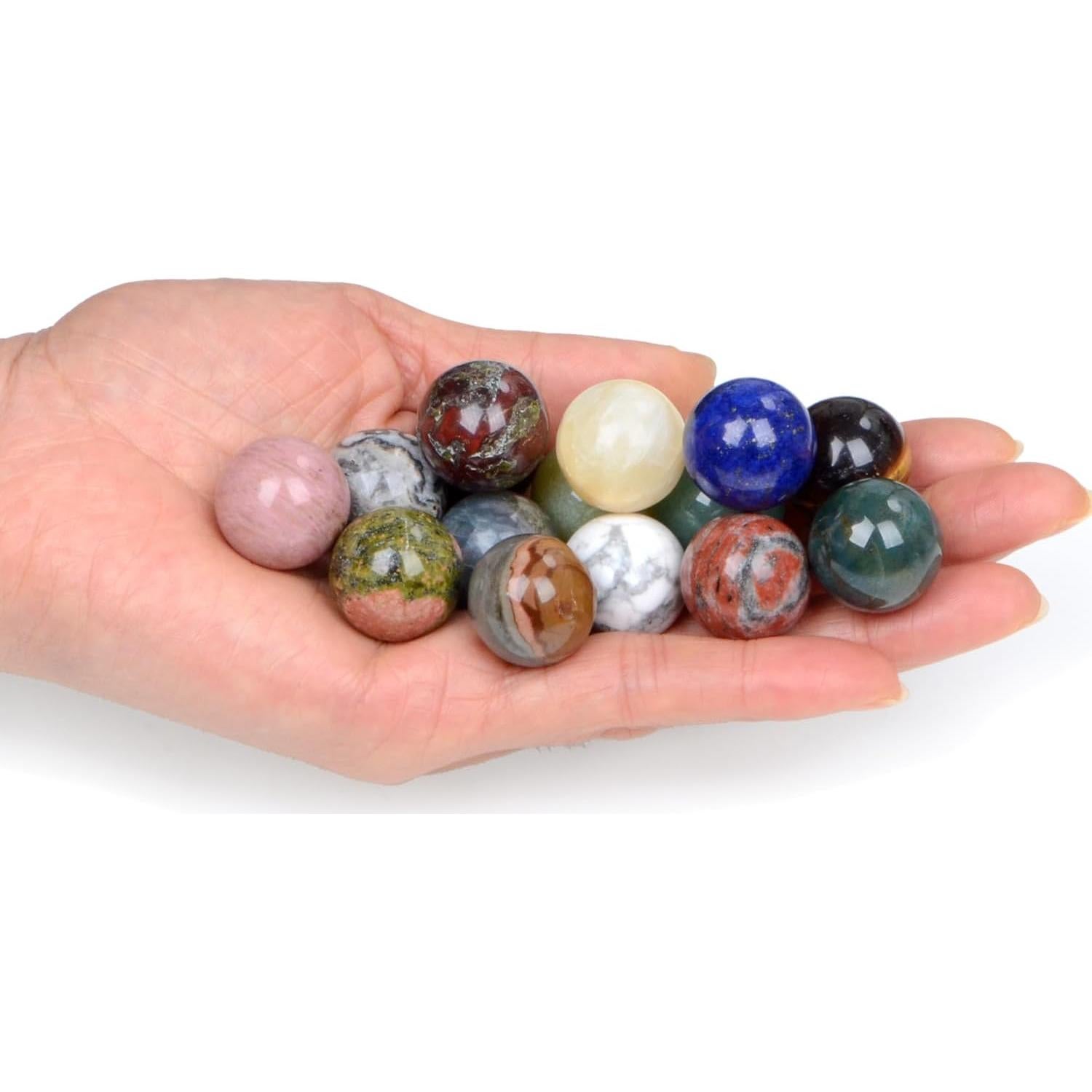 LPBeads 15pcs Esferas de Piedra Preciosa 20mm para Decoración