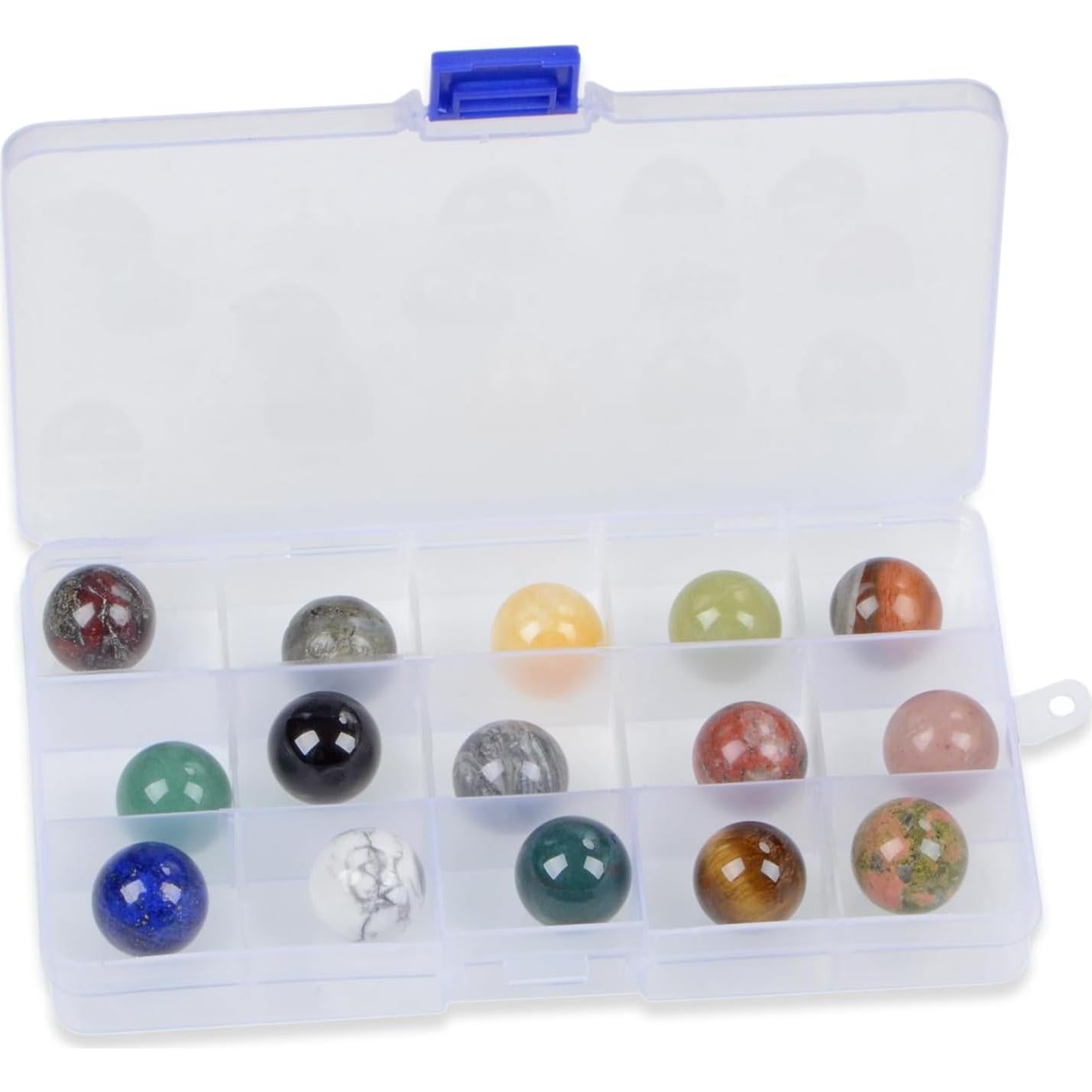 LPBeads 15pcs Esferas de Piedra Preciosa 20mm para Decoración