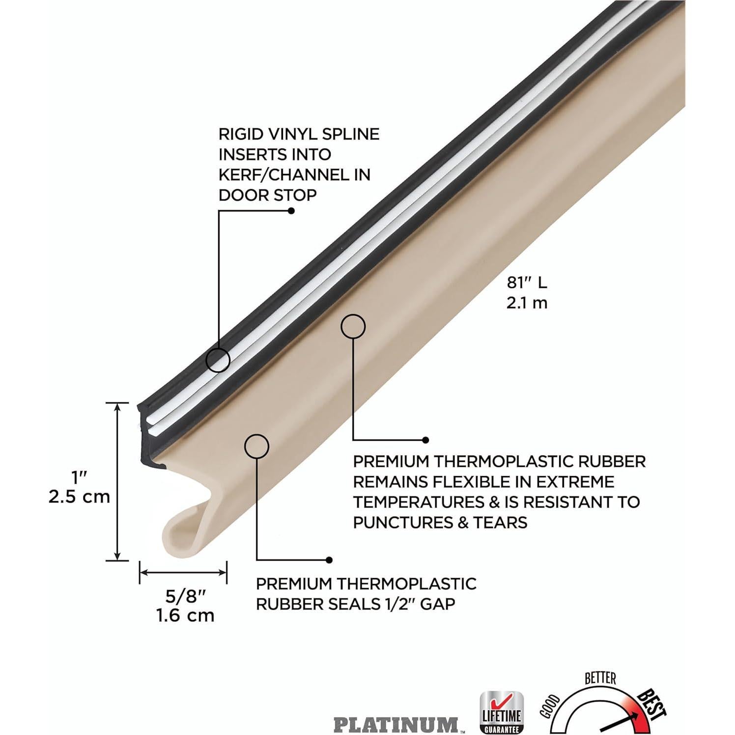Sello de Puerta de Goma Beige M-D Building 205.74 cm