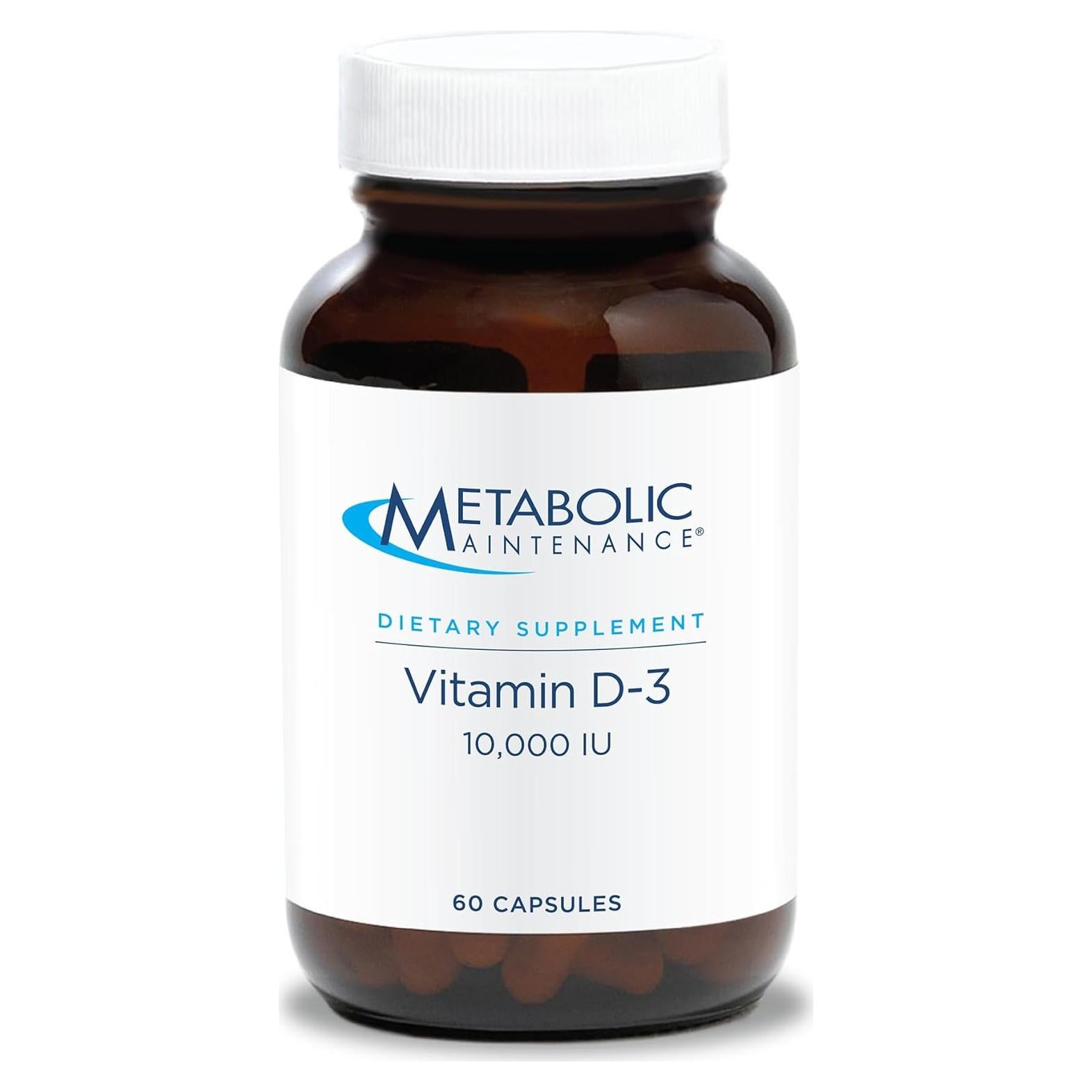 Vitamina D3 10000 UI Mantenimiento Metabólico + Vitamina C 60 Cápsulas
