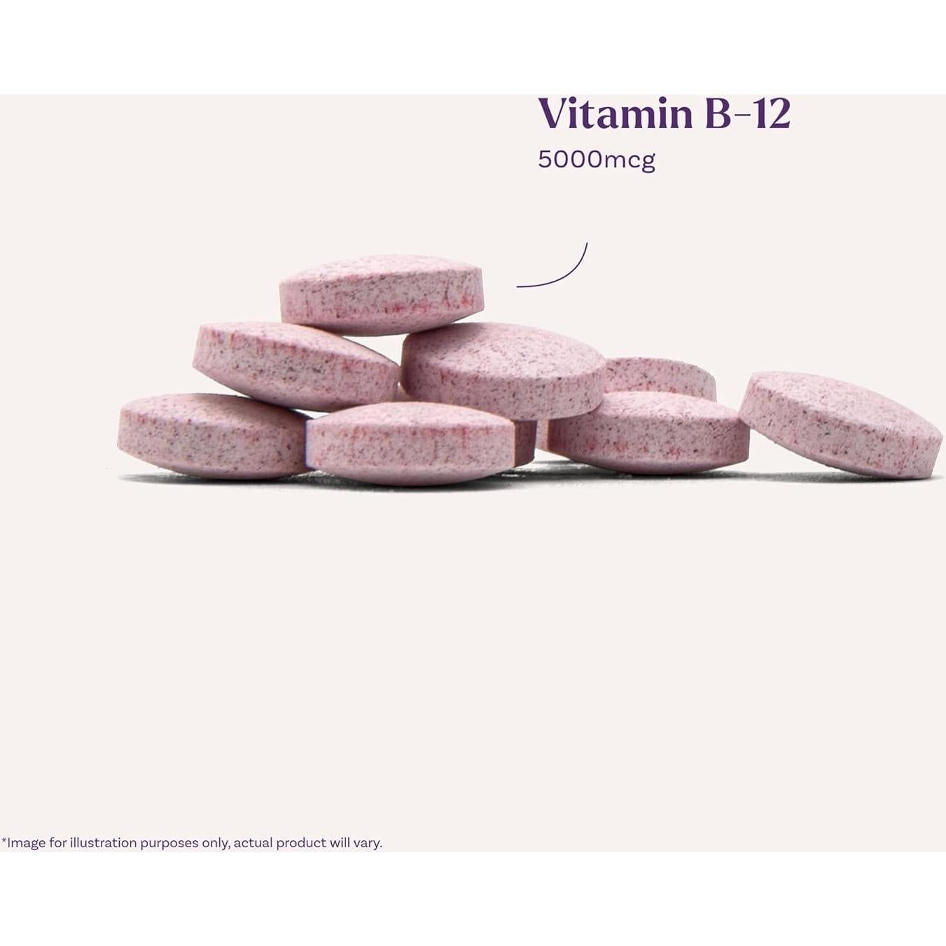 Tabletas de Vitamina B12 Natrol 5000 mcg Sabor Fresa 100 Unidades