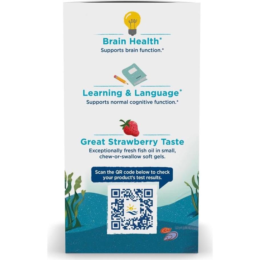 Omega Jr. Ultimo Nordic Naturals 90 Gelatinas Fresa 680mg Omega-3