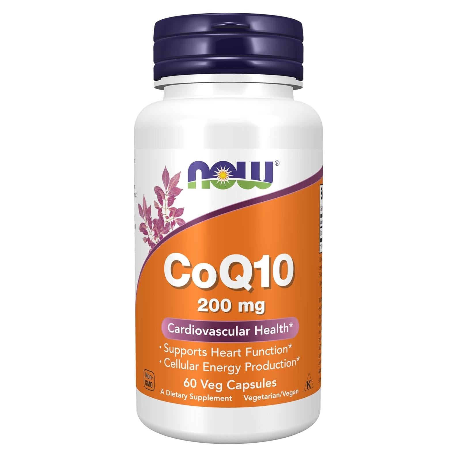 Suplemento CoQ10 200 mg NOW Foods - 60 Cápsulas Veganas