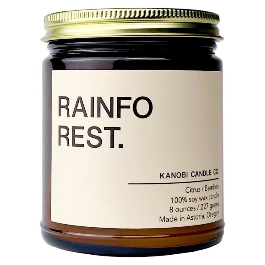 Vela Aromática Kanobi Bosque Lluvioso 255g Cera Soja Natural