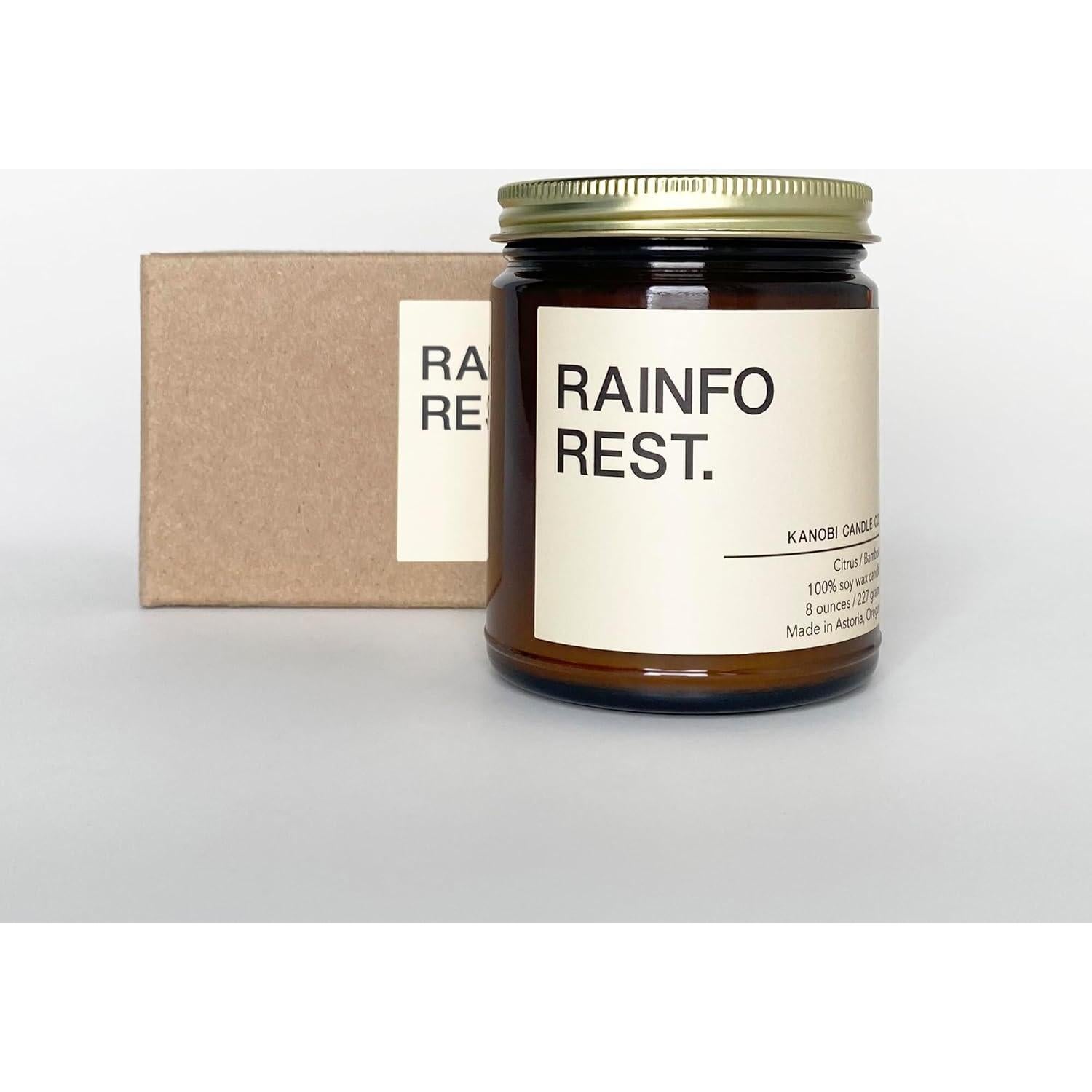 Vela Aromática Kanobi Bosque Lluvioso 255g Cera Soja Natural