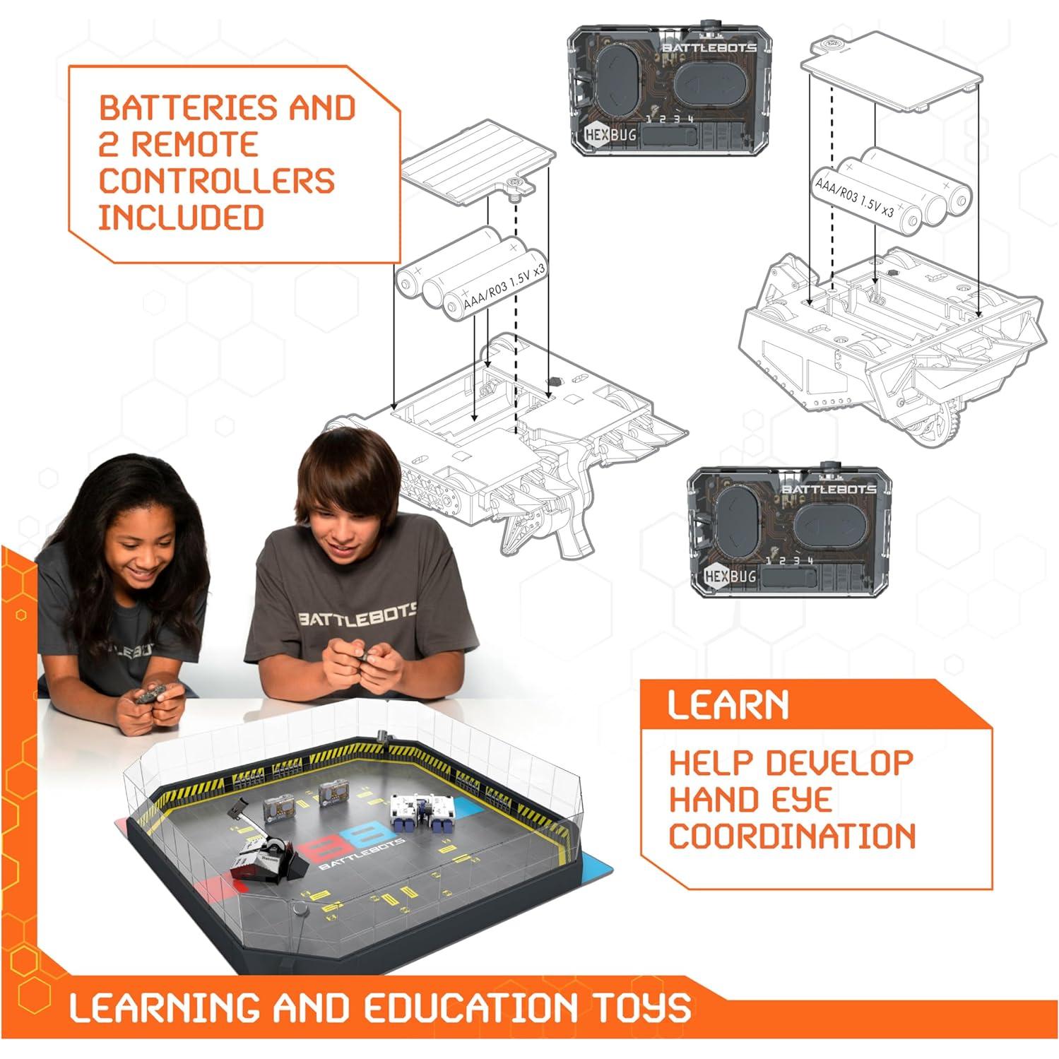 BattleBots Arena Spin Master Bite Force y Blacksmith 20 Piezas