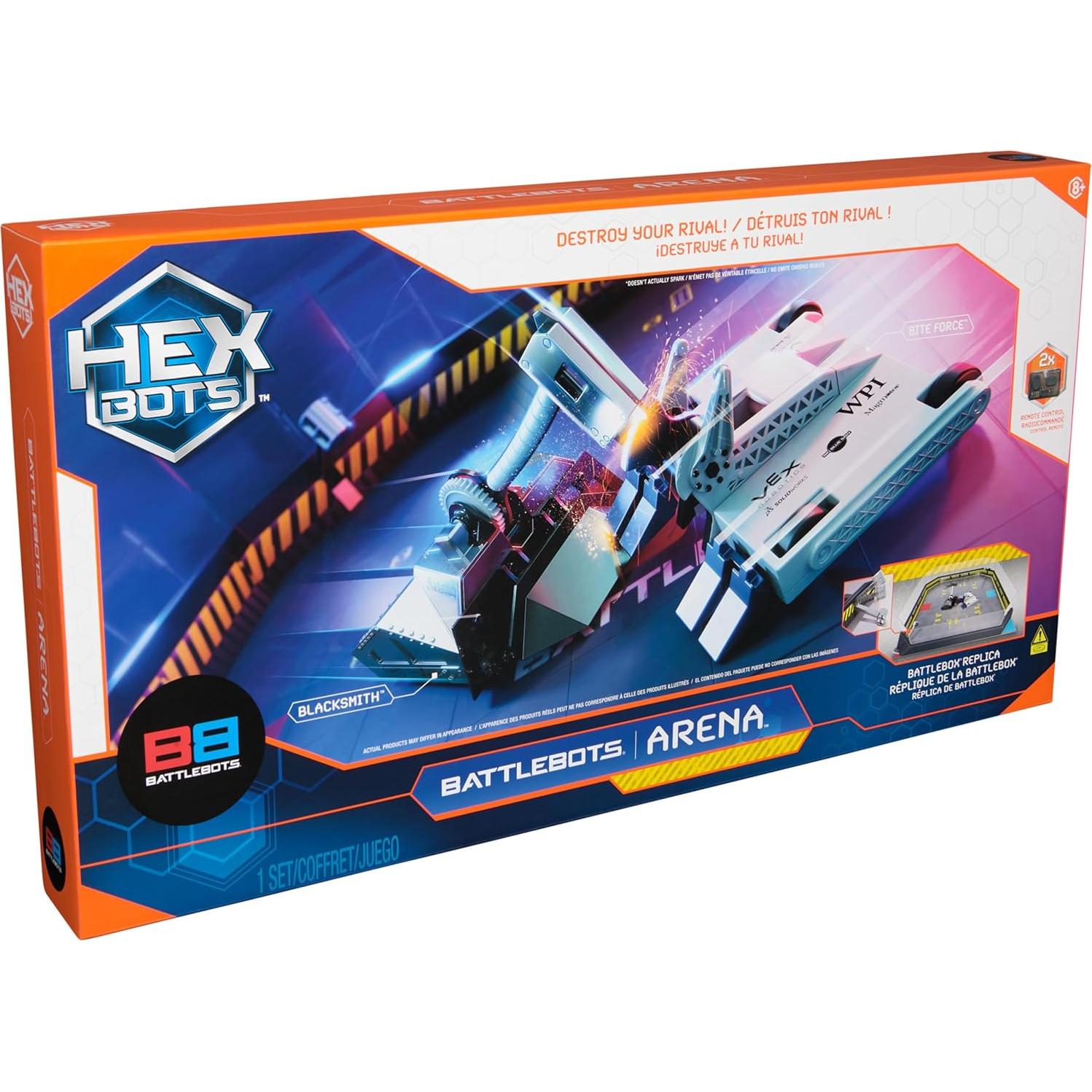 BattleBots Arena Spin Master Bite Force y Blacksmith 20 Piezas