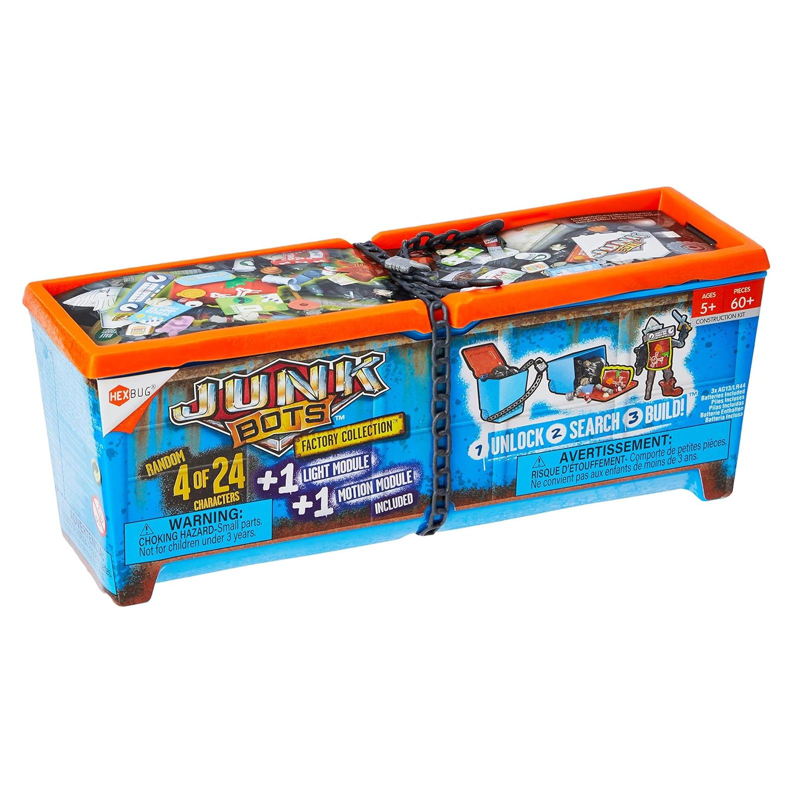 HEXBUG JUNKBOTS Contenedor Industrial con 4 Robots y Módulos