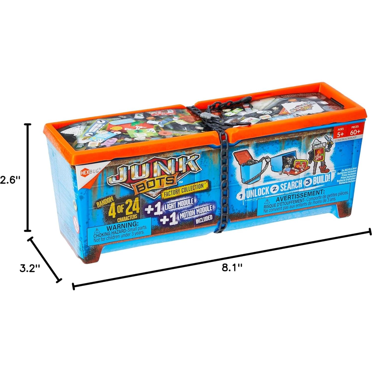 HEXBUG JUNKBOTS Contenedor Industrial con 4 Robots y Módulos