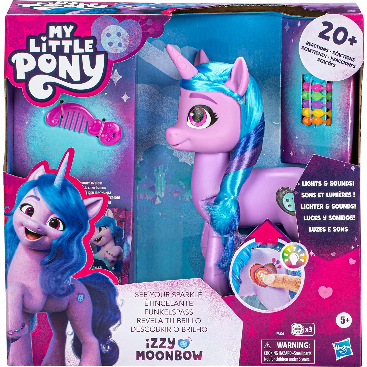 Muñeca Izzy Moonbow My Little Pony con Sonidos y Luces