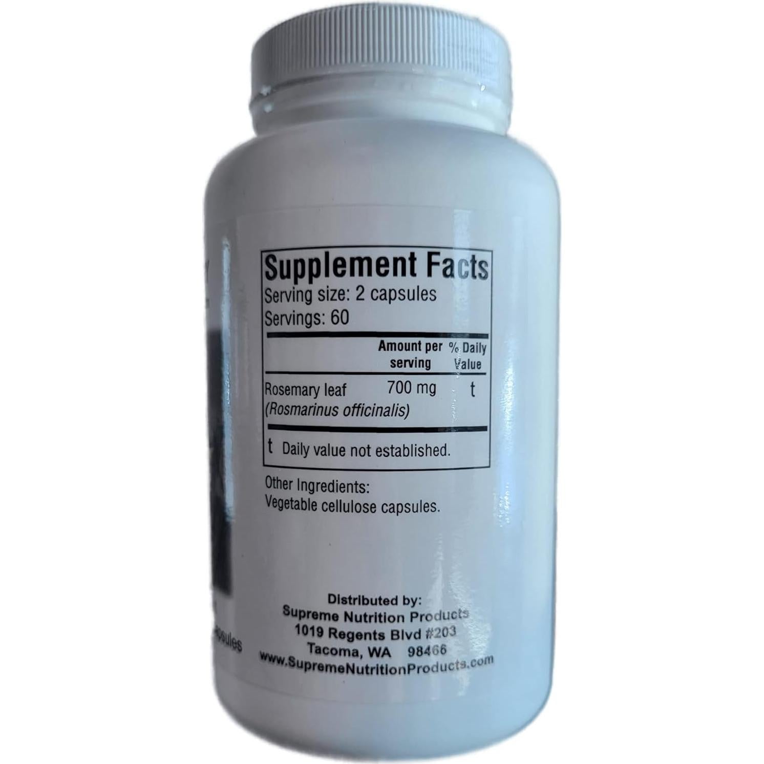 Cápsulas Vegetarianas de Romero Supremo Supreme Nutrition 120 U.