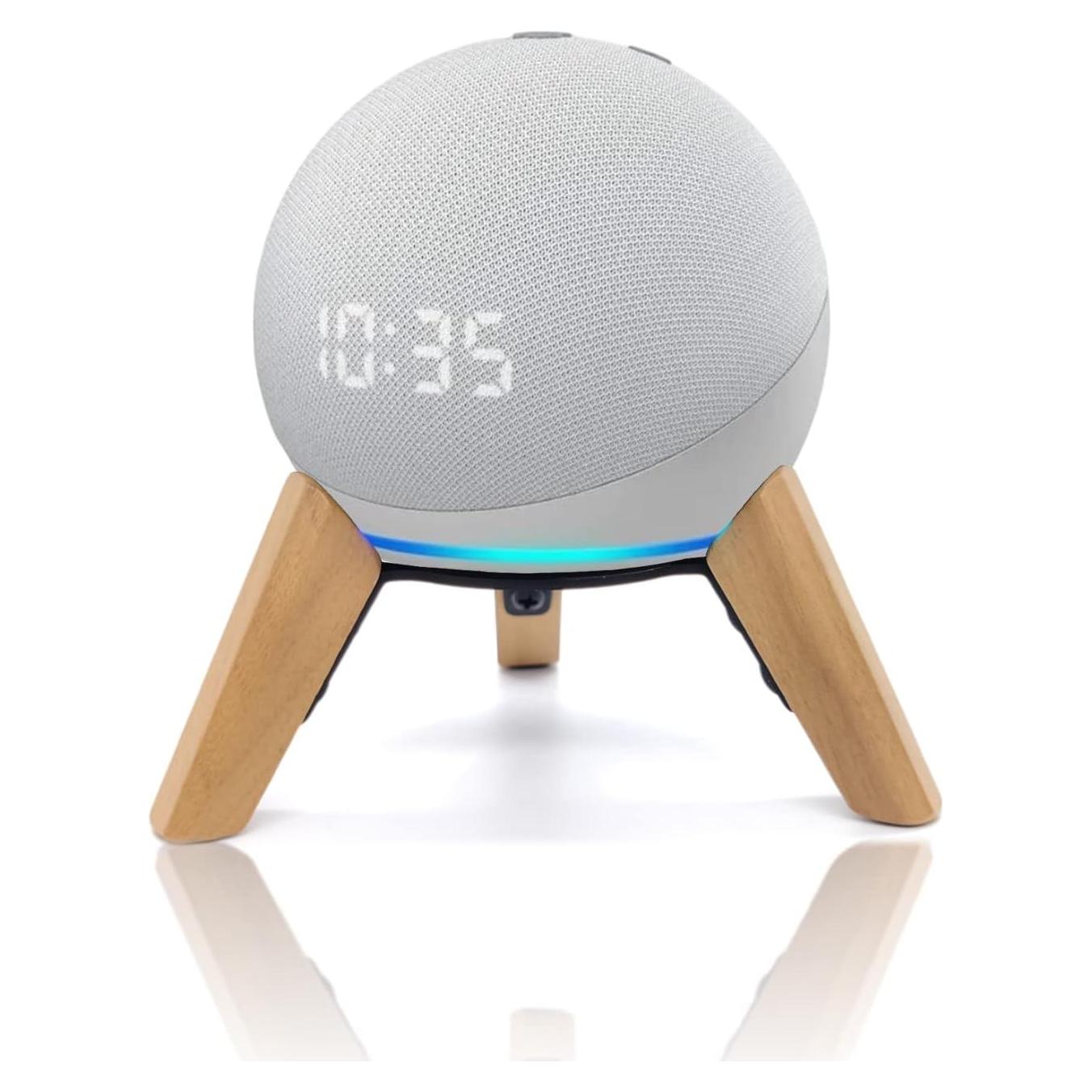 Soporte de Madera para Echo Dot 4ta y 5ta Gen - Roble Blanco