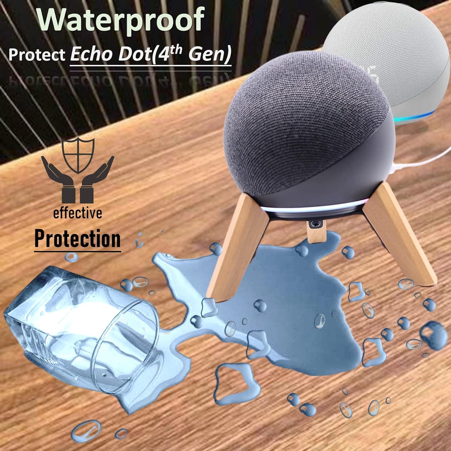 Soporte de Madera para Echo Dot 4ta y 5ta Gen - Roble Blanco