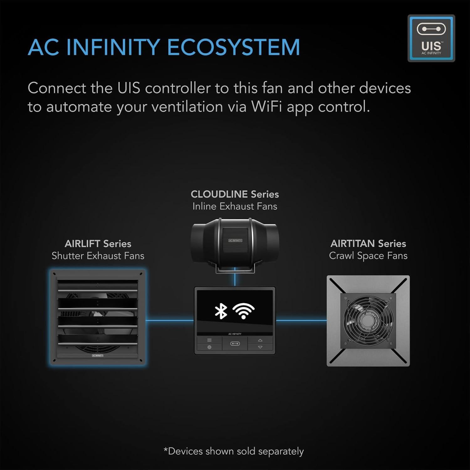 Ventilador Extractor AC Infinity AIRLIFT T20 20" WiFi Control