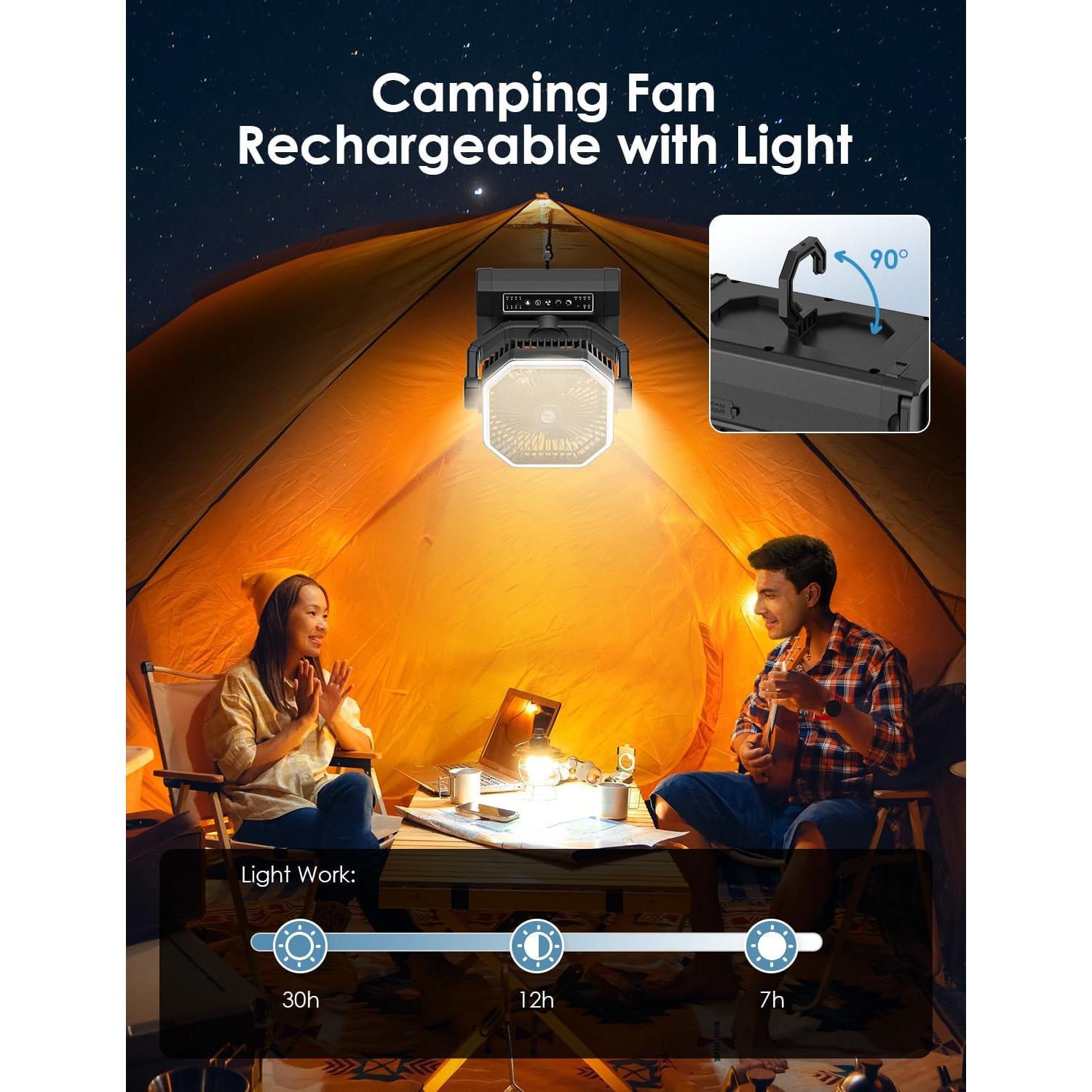 Ventilador Recargable Portátil Orteen 9" con Control Remoto