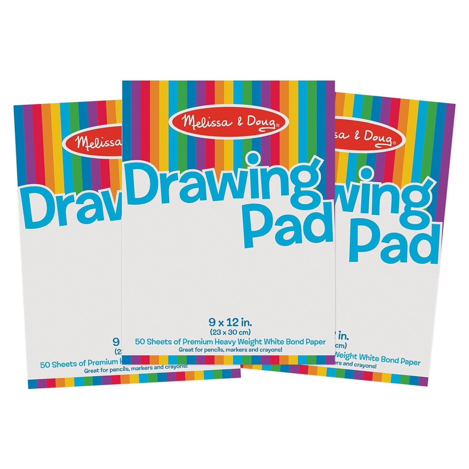 Bloc de Dibujo Melissa & Doug - 3 Paquetes de 50 Hojas 22.86x30.48cm