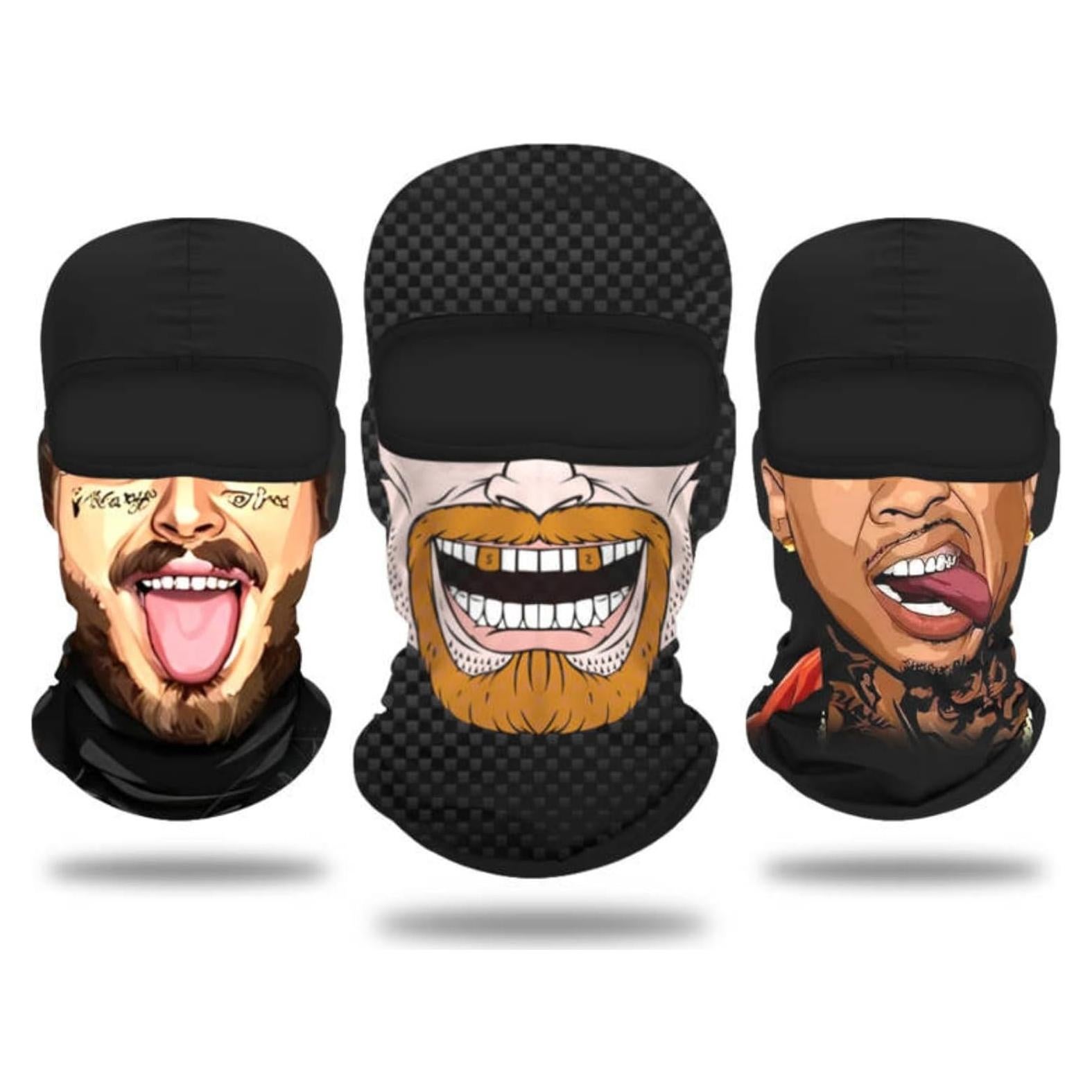 Máscara Balaclava 3D Impresa UV Protección Solar Unisex