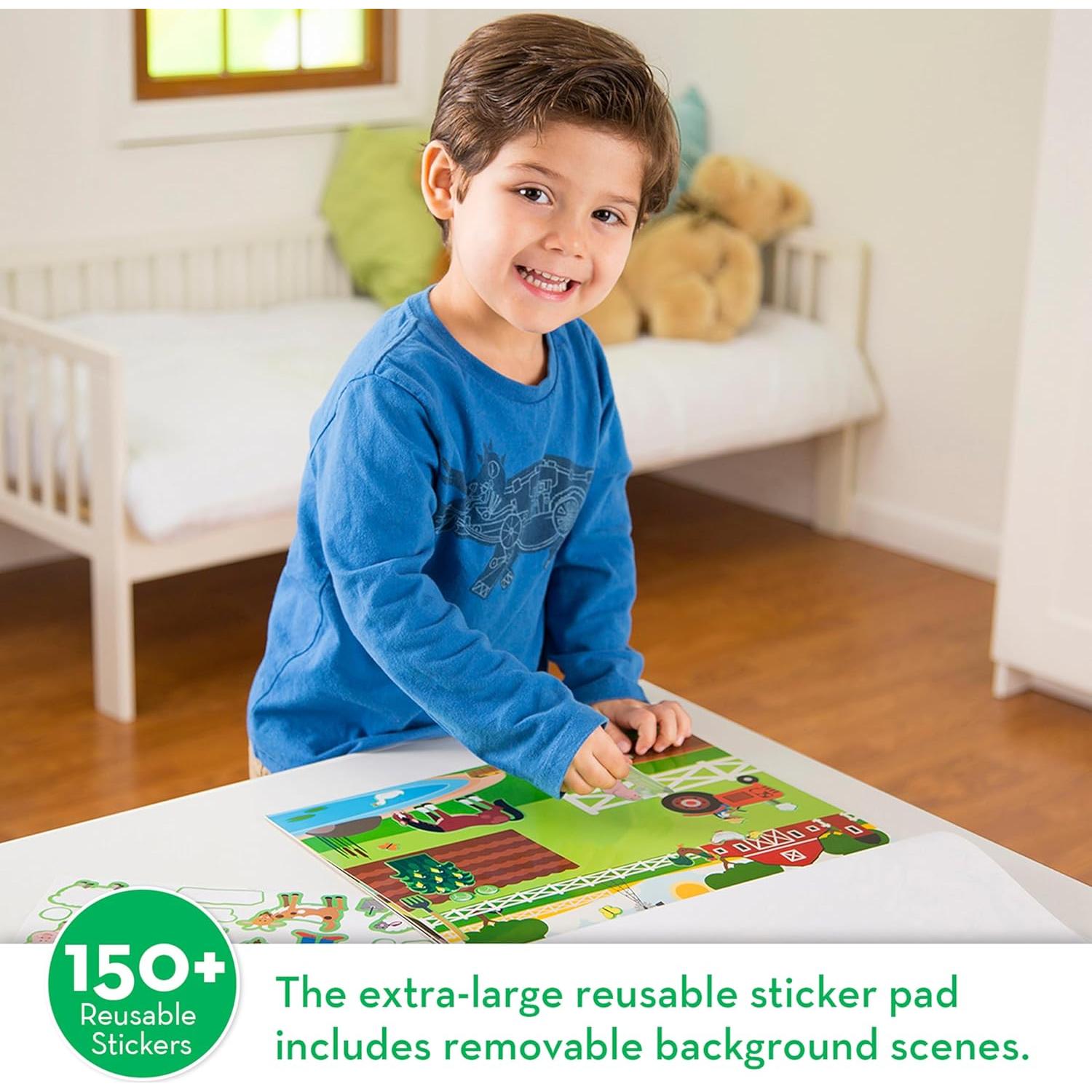 Melissa & Doug Libro de Pegatinas Reutilizables Hábitats