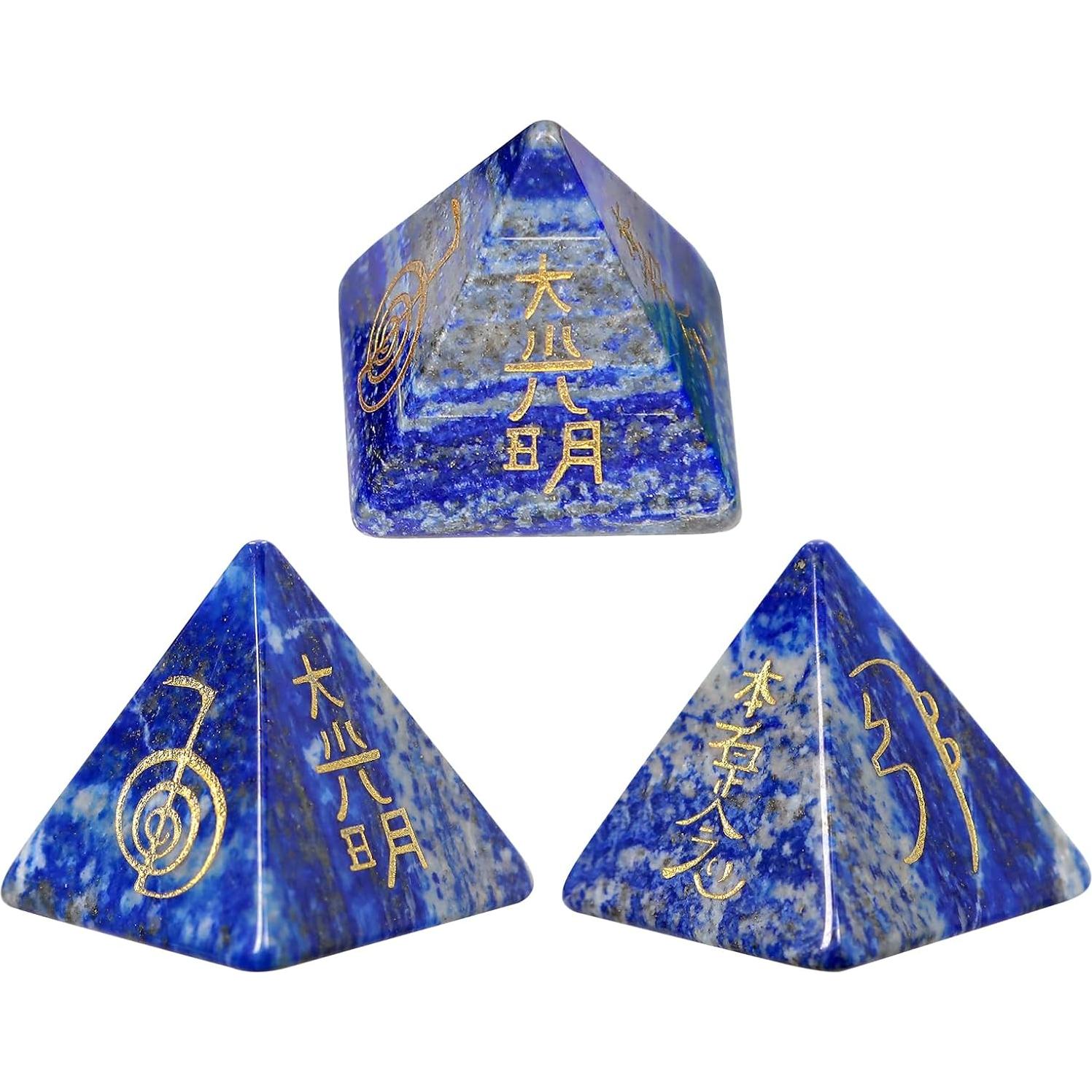 Pirámide de Cristal Lapis Lazuli Mookaitedecor 2.5-3.2 cm Chakra