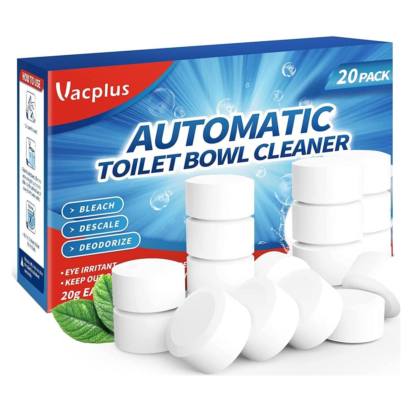 Tabletas Limpiadoras de Inodoro Vacplus 20 Pack - Efecto Duradero