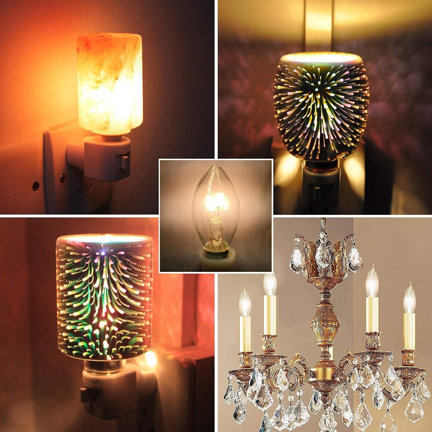 25 Bombillas C7 Transparentes Doratale 5W para Luces de Navidad