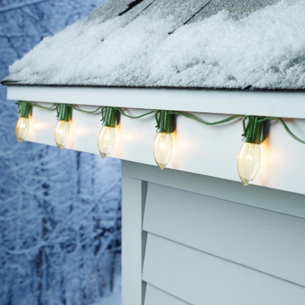 25 Bombillas C7 Transparentes Doratale 5W para Luces de Navidad