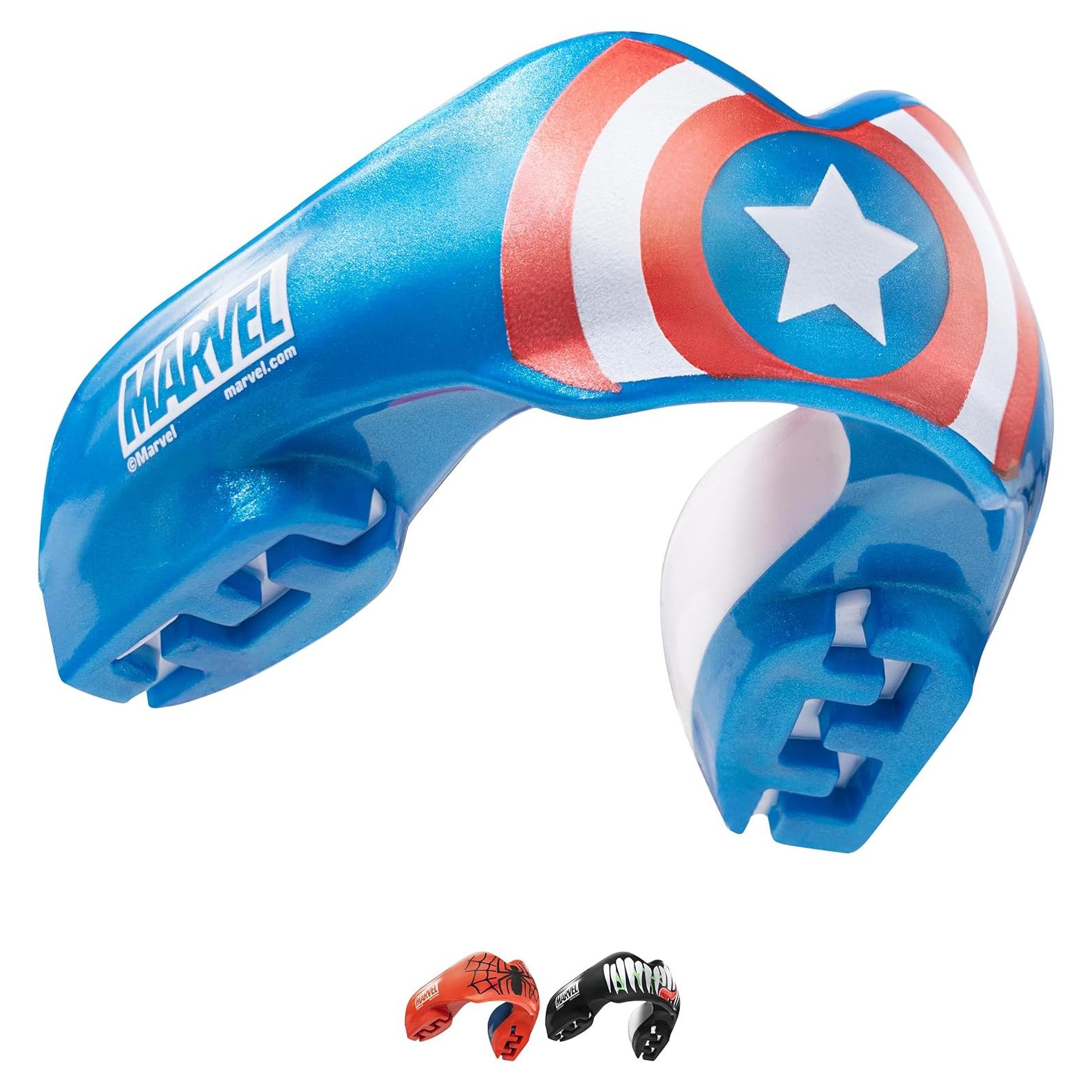 Protector Bucal Deportivo Safejawz Capitán América Ajustable