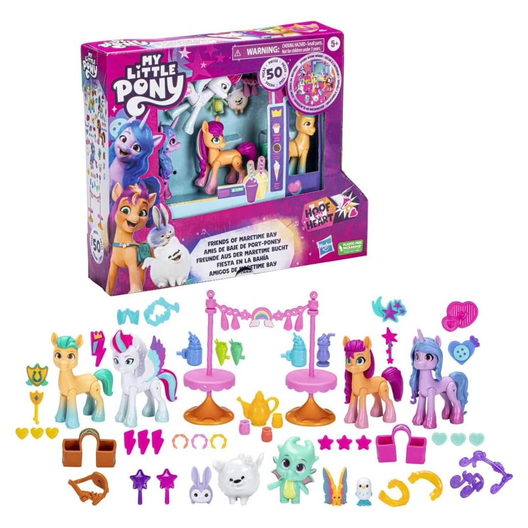Mi Pequeño Pony Amigos de Maretime Bay - Juguete con 4 Figuras y 50 Accesorios