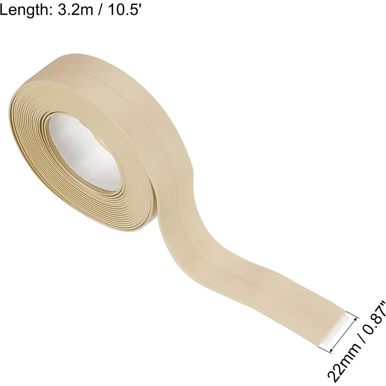 Cinta de Sellado Impermeable Autoadhesiva uxcell 22mm x 3.2m Beige