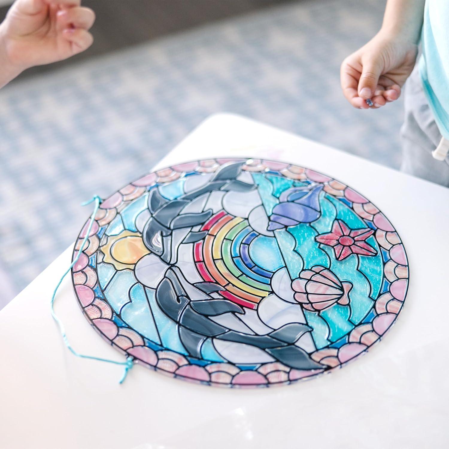 Kit de Manualidades Vidrio Templado Melissa & Doug Delfines