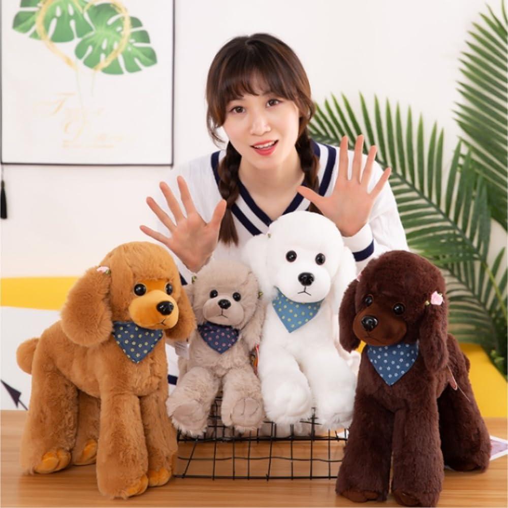Juguete de Peluche Poodle OPHRBU 30 cm Café Suave