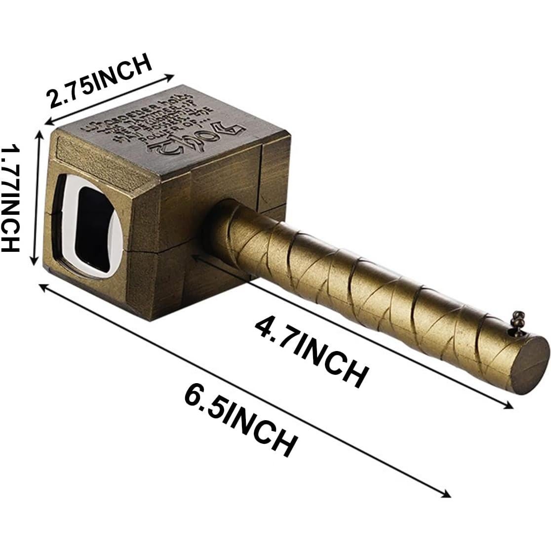 Abrebotellas Magnético de Cerveza VEADOOLLY Martillo Bronce