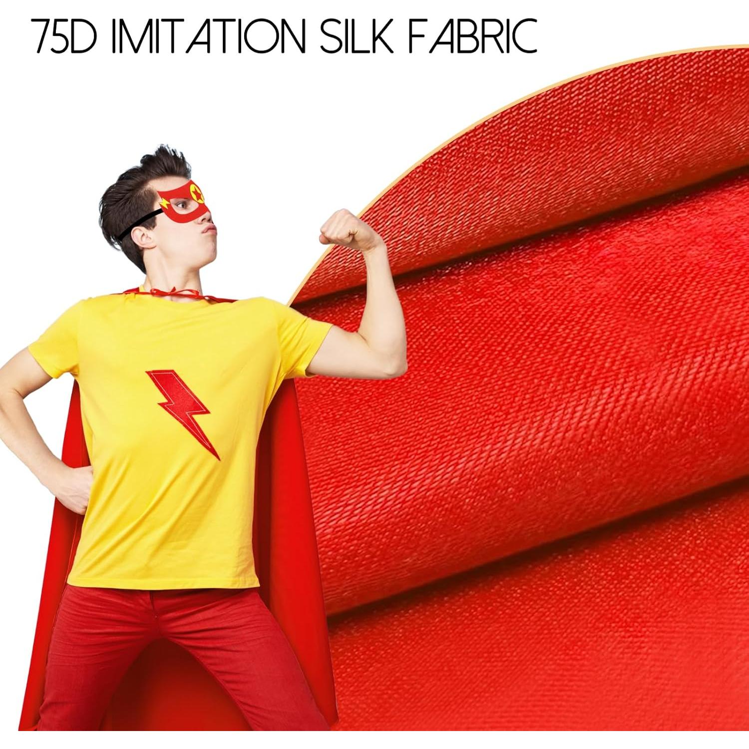 Disfraz de Superhéroe Adulto iROLEWIN 4 Capas y Máscaras