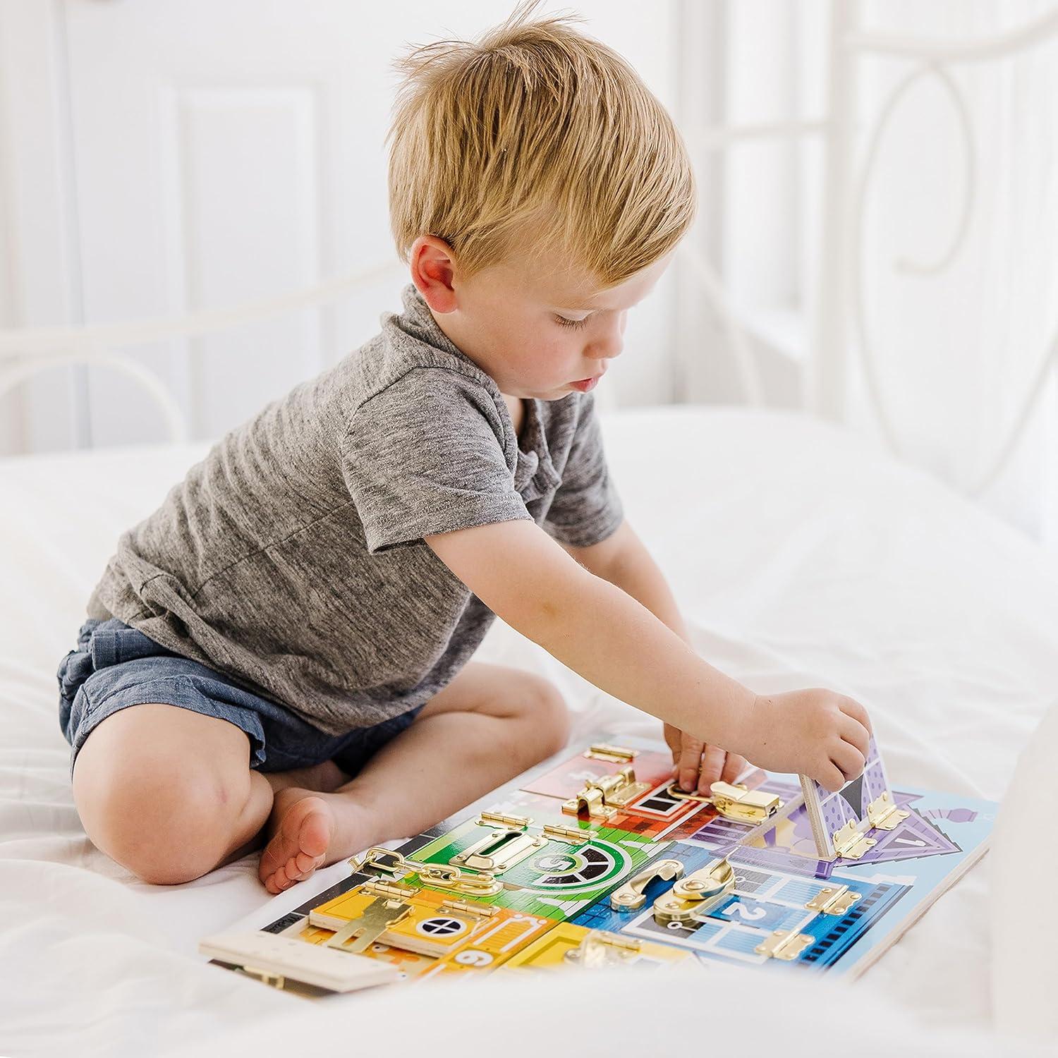 Tablero de Pestillos de Madera Melissa & Doug 29.5x1x39.9cm