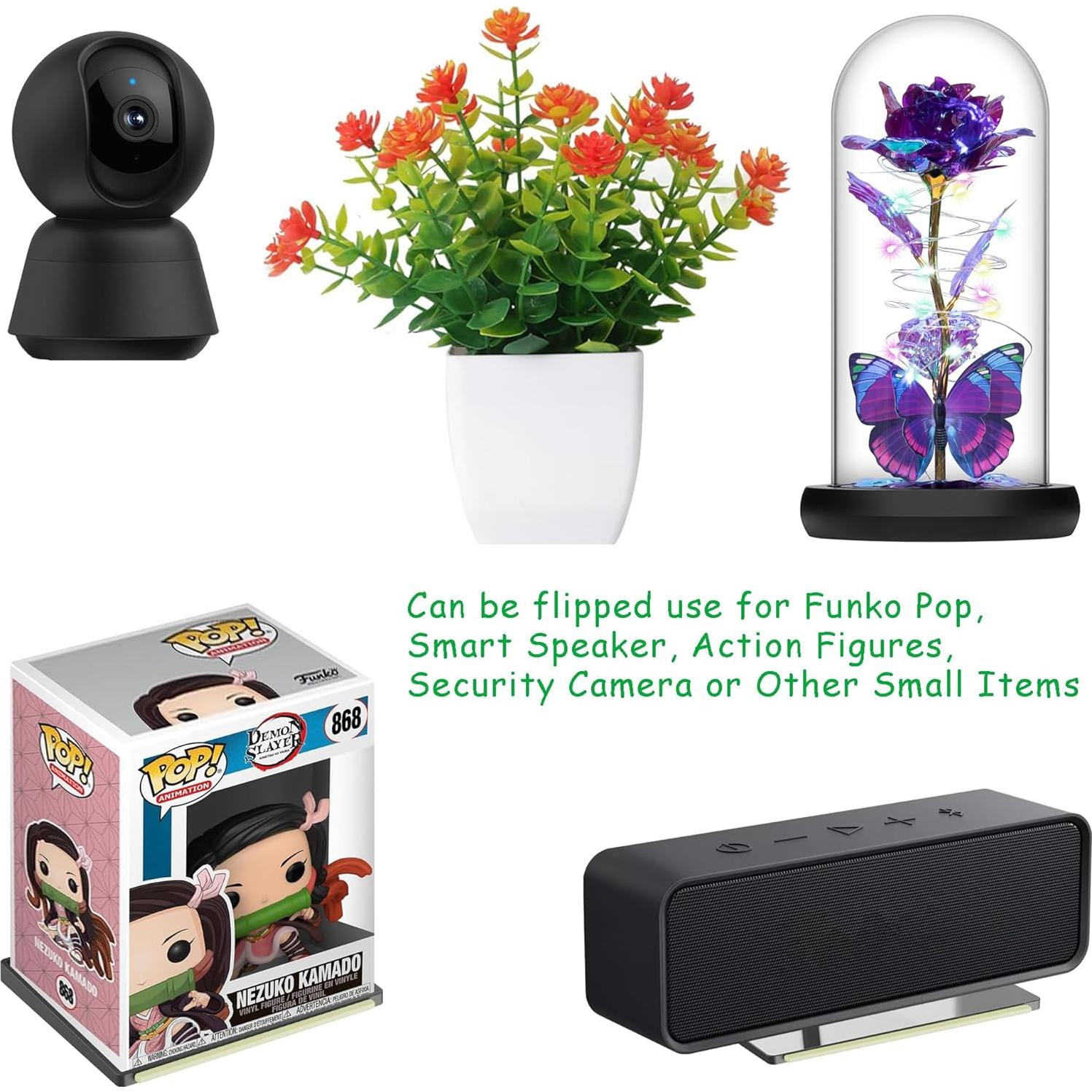 Estante de Pared Organizador LRANFOW 4 Paquete Negro Brilla en la Oscuridad