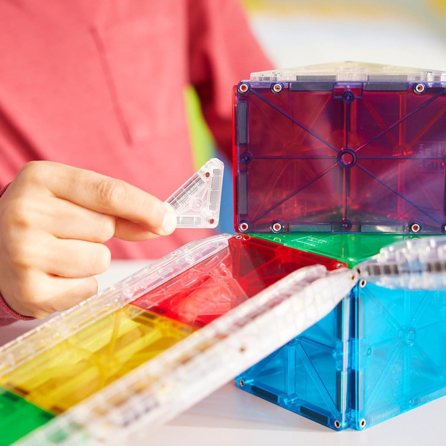 Set de Construcción Magnética MAGNA-TILES Rail Racers 33 Piezas