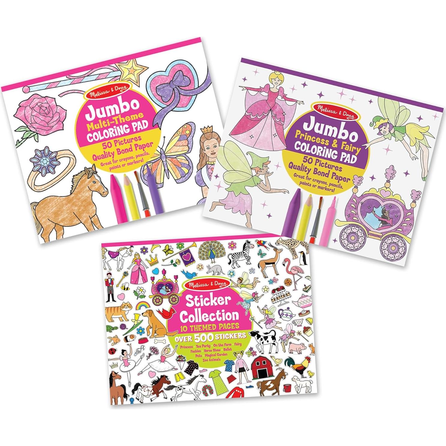 Set de Libros para Colorear y Stickers Melissa & Doug