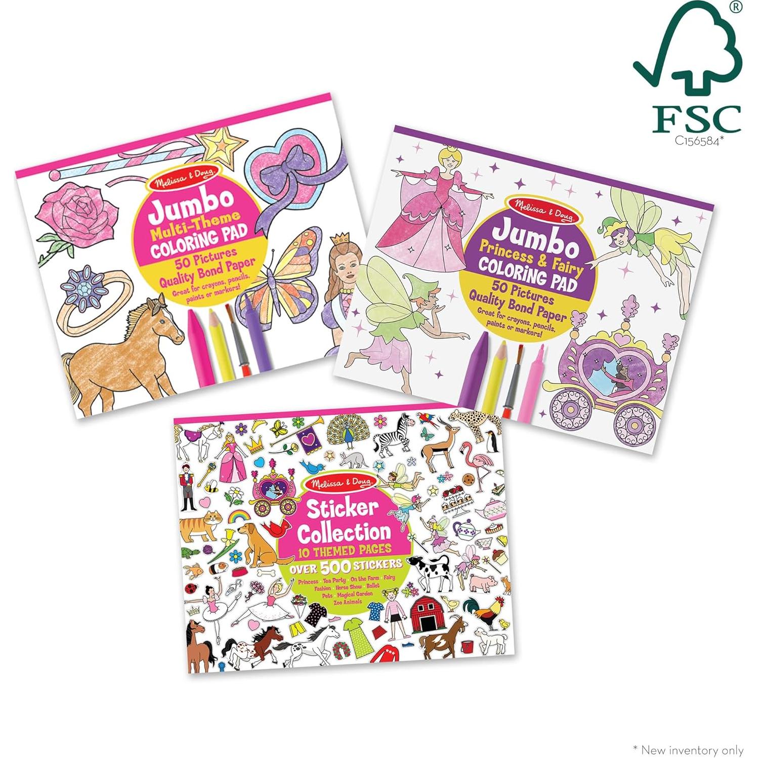 Set de Libros para Colorear y Stickers Melissa & Doug