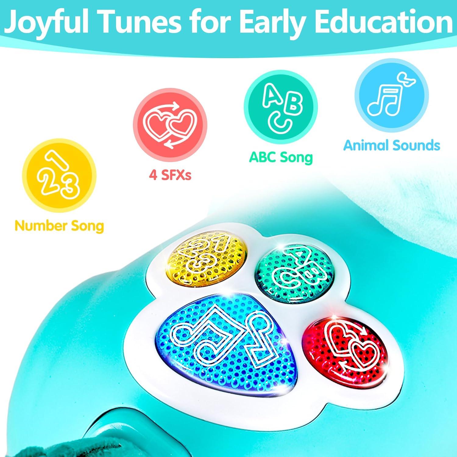 Juguete Musical Dinosaurio iPlay, iLearn para Bebés 0-2 Años