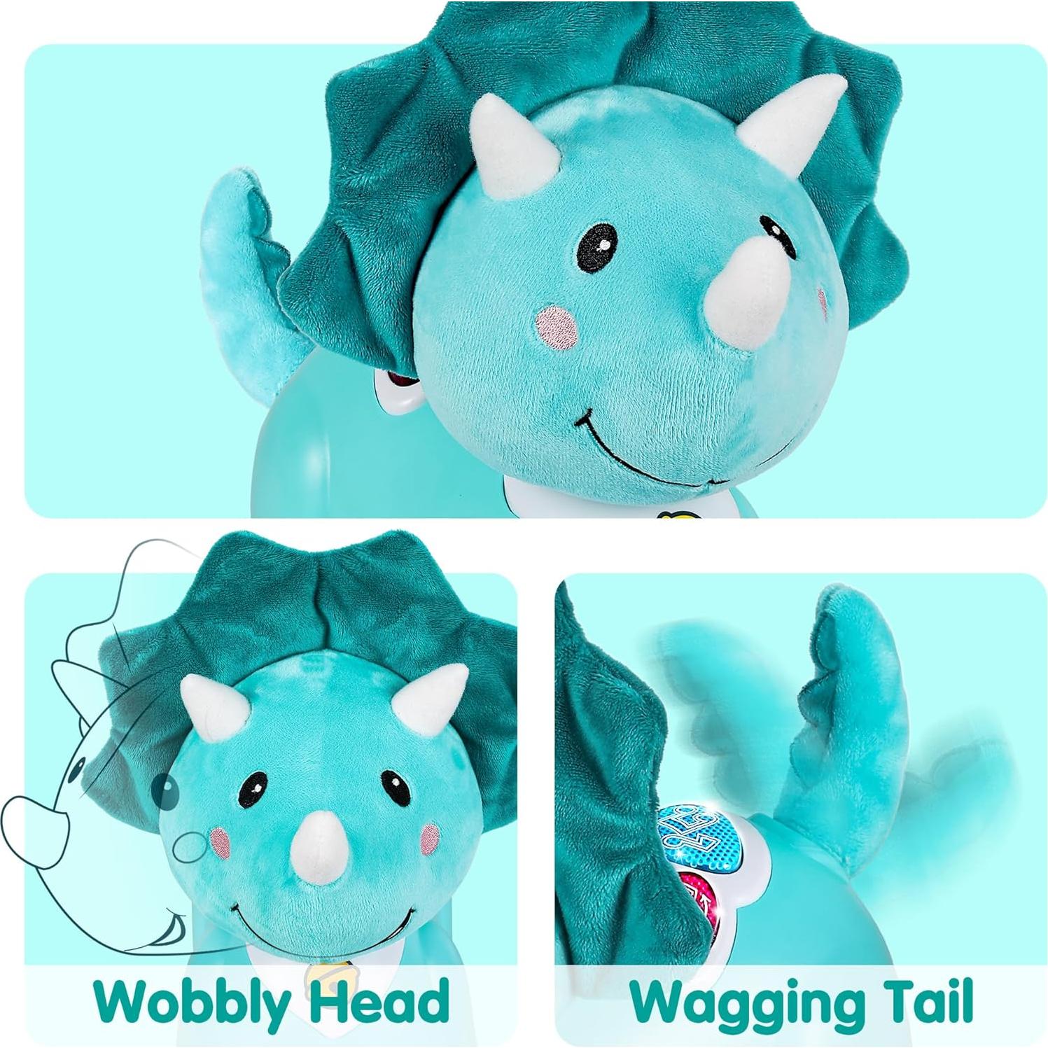 Juguete Musical Dinosaurio iPlay, iLearn para Bebés 0-2 Años