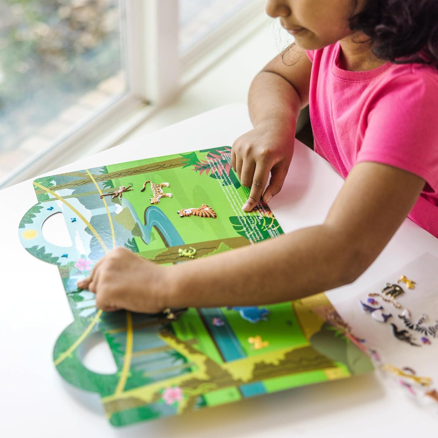 Juego de Stickers Puffy Safari Melissa & Doug - 42 Reutilizables