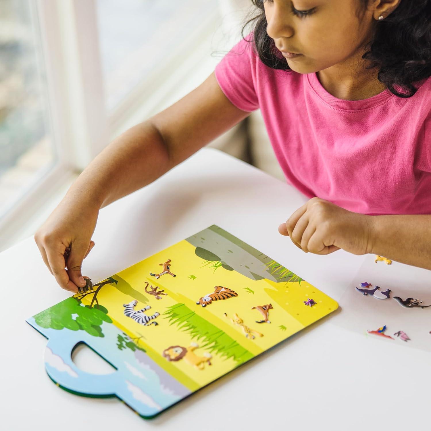 Juego de Stickers Puffy Safari Melissa & Doug - 42 Reutilizables