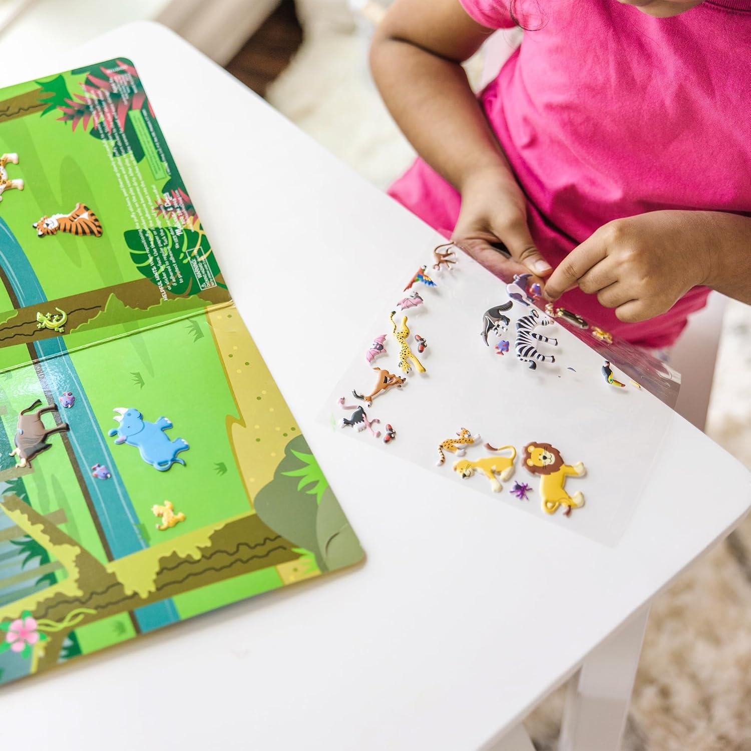 Juego de Stickers Puffy Safari Melissa & Doug - 42 Reutilizables